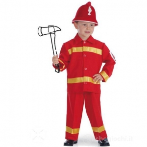 Costume da Pompiere e pantaloni in tela, capello